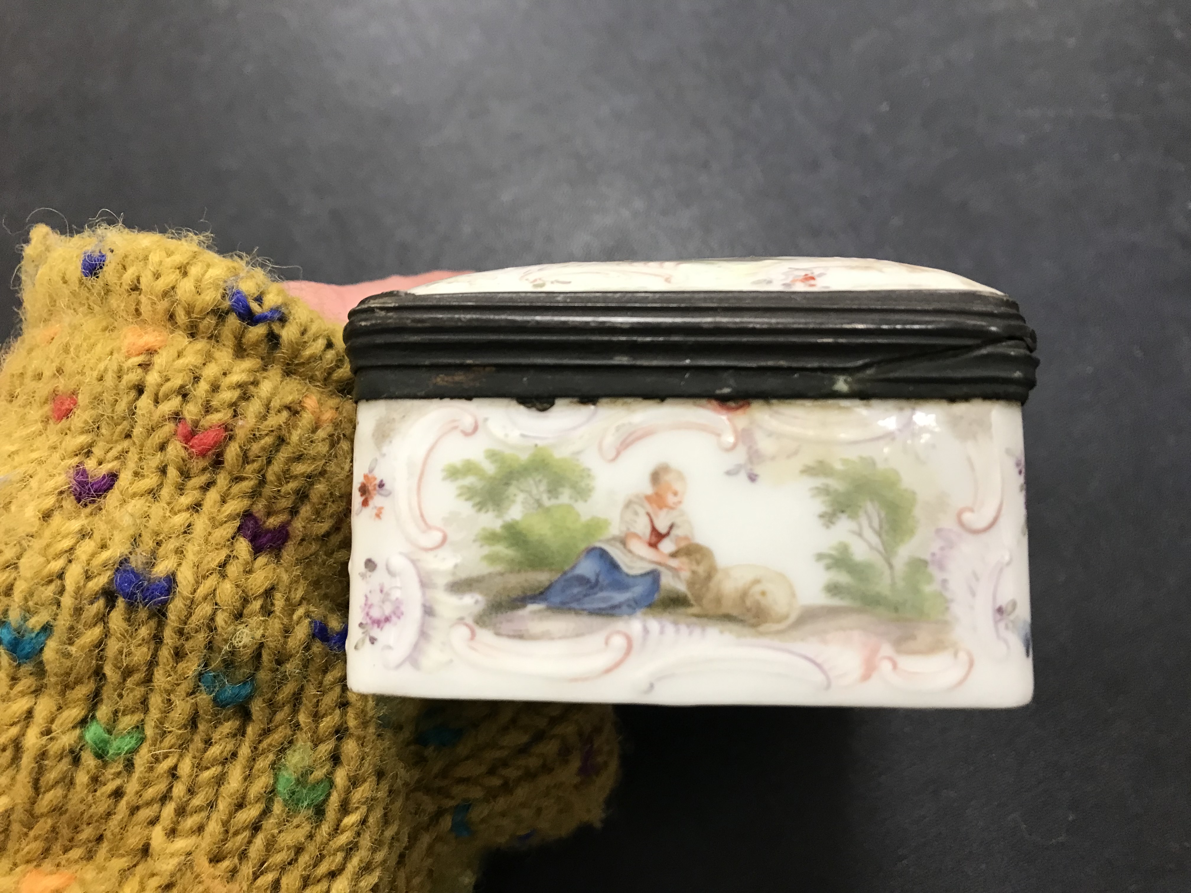 A 19th Century Continental porcelain rectangular lidded box, - Image 23 of 45