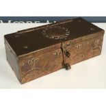 A late 19th Century copper hinge lidded box by John Pearson,