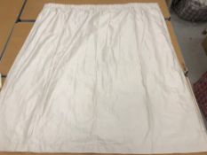 One pair of cream silk lined John Lewis curtains, with pencil pleat taped headings,