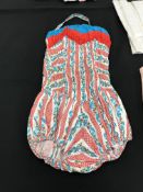 Two boxes of adult vintage clothing and other apparel to include cotton swimsuit, night dresses,