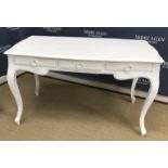 A modern painted bureau plat or writing table in the Louis XV taste,