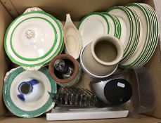 Four boxes of various china wares to include J & G Meakin Athena pattern dinner wares, A.E.