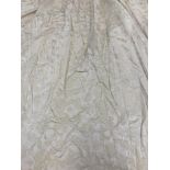 A collection of curtains interlined cotton mix gold damask foliate design with pencil pleat taped