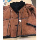 An original shearling coat in brown,