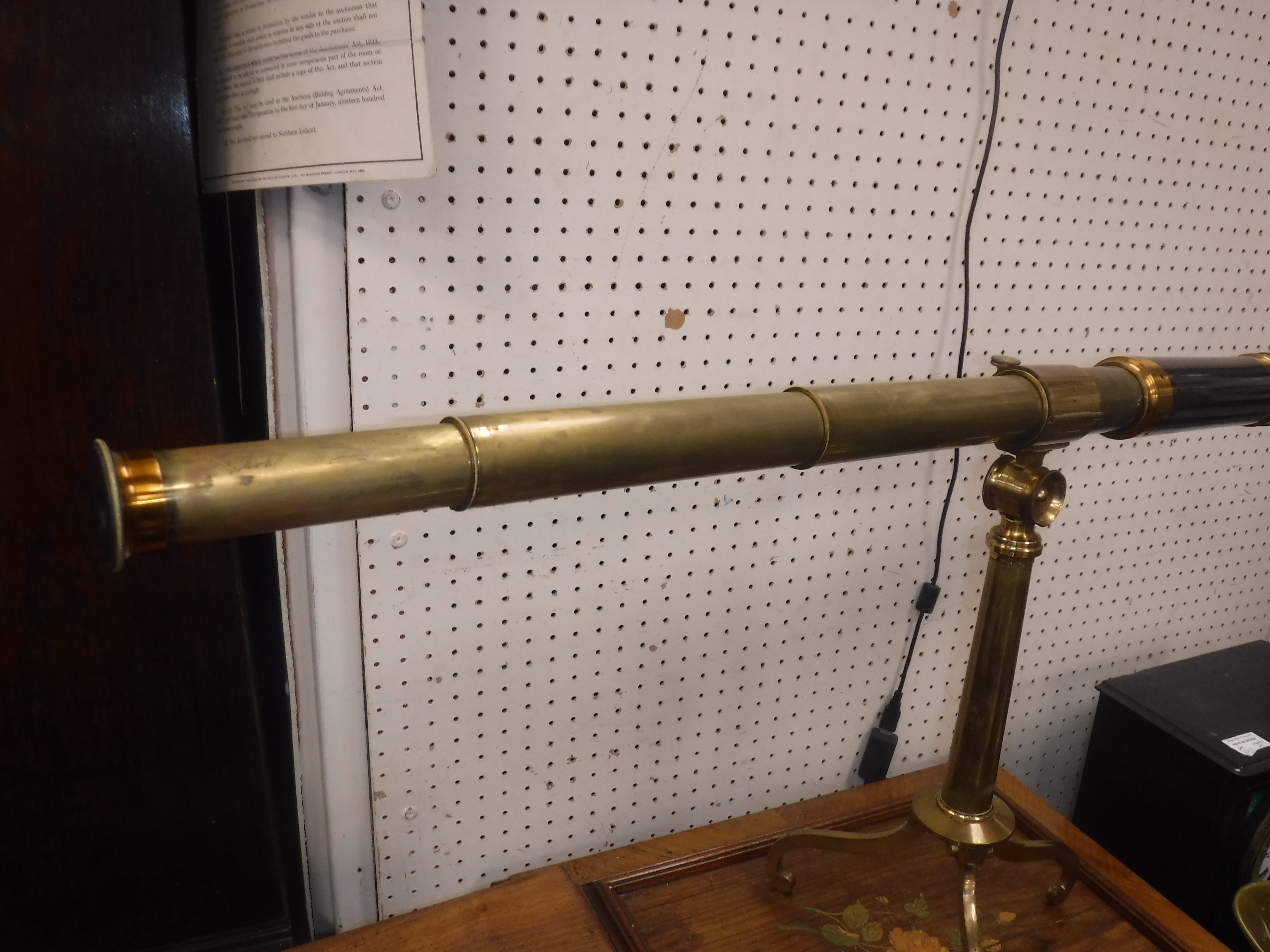 A Victorian lacquered brass cased and mahogany bound four draw telescope by T Cooke of York, - Image 5 of 14