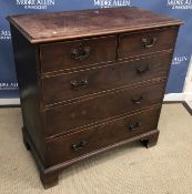 A 19th Century mahogany chest,