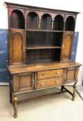 A mid 20th Century oak dresser,