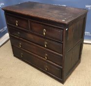 An oak chest in the 17th Century manner,