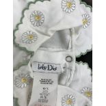 Various Baby Dior baby clothes to include two Size 6 baby grows with daisy patterned yokes,