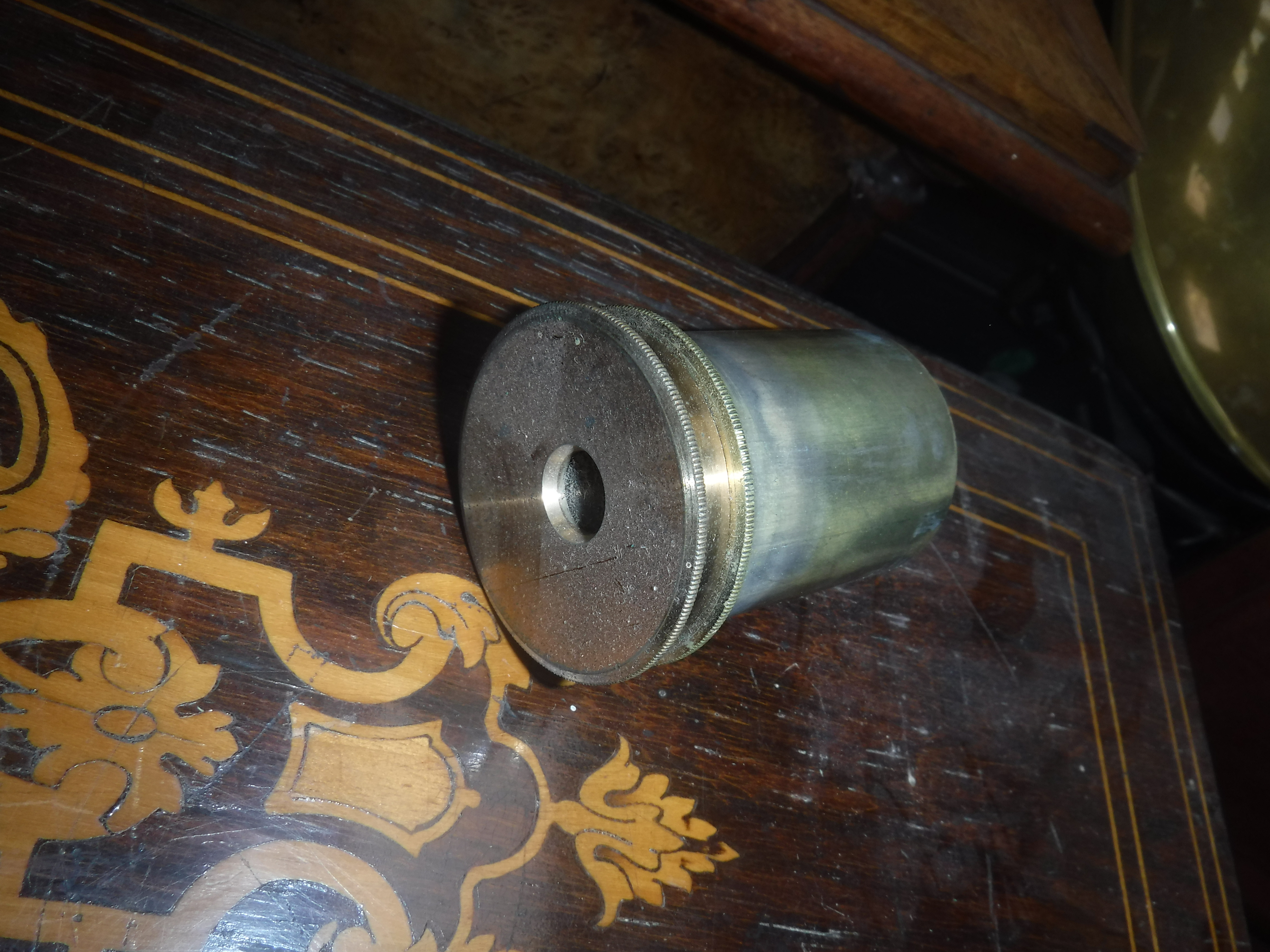 A Victorian lacquered brass cased and mahogany bound four draw telescope by T Cooke of York, - Image 14 of 14