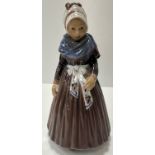 A Dahl Jensen glazed porcelain figure "Little girl from Fanoe" (1165), 18.