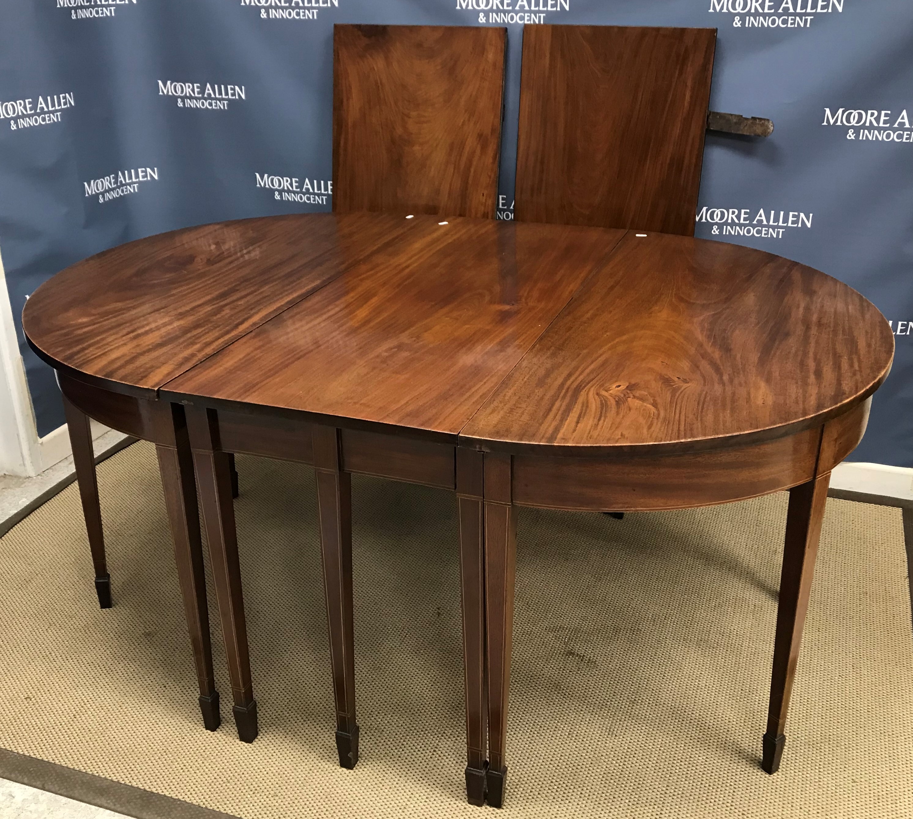 A 19th Century mahogany D end dining table,