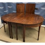 A 19th Century mahogany D end dining table,