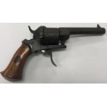 A Belgian pin fire 6 shot revolver bearing Liege proof mark,