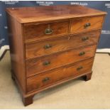 A 19th Century mahogany square fronted chest,