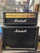 A Marshall '1922' speaker with Marshall MG Series 100 HD FX amp and pedal,