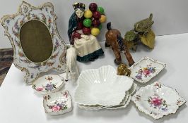 A collection of china wares to include a Royal Doulton figure "The Old Balloon Seller" (HN1315),