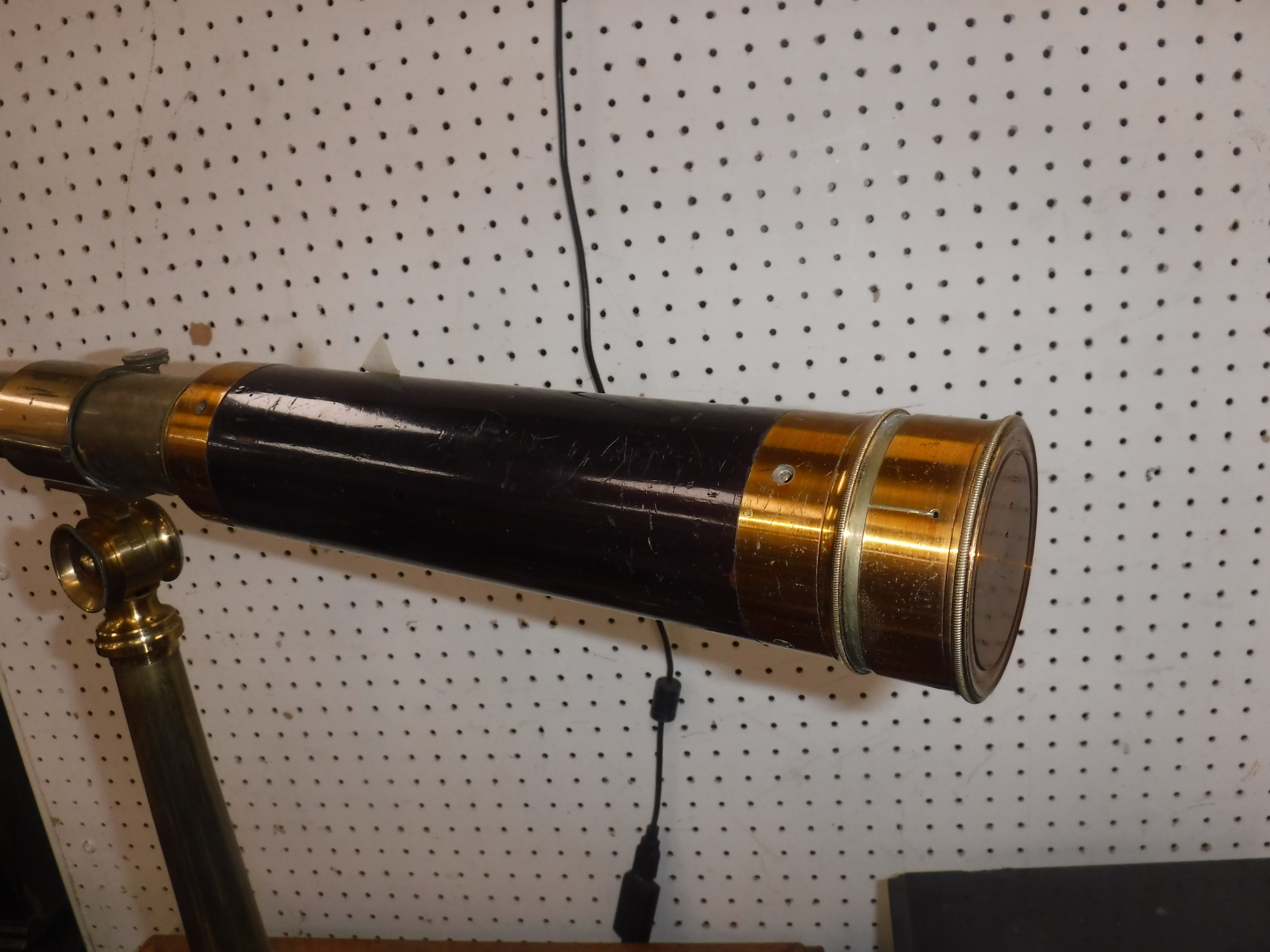 A Victorian lacquered brass cased and mahogany bound four draw telescope by T Cooke of York, - Image 2 of 14