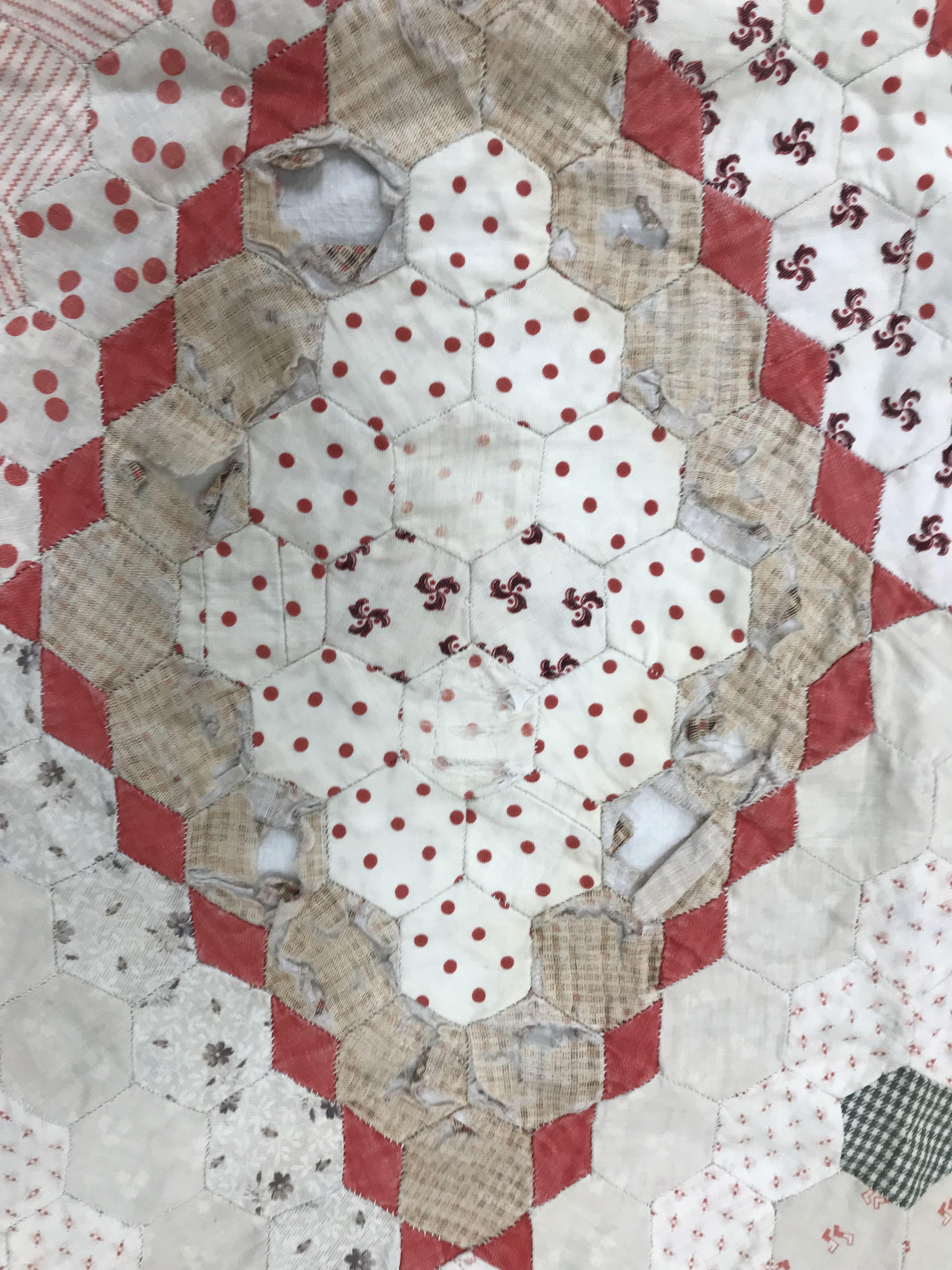 An early 20th Century hand-stitched, pieced quilt, backed with plain fabric and no wadding, - Image 23 of 36