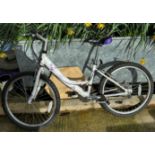 A Dawes girls' bike, various garden canes, tubular framed fruit cage (no netting),