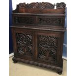 A 19th Century Anglo-Indian padouk wood cabinet,