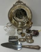A collection of silver,