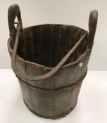 Two vintage style well buckets