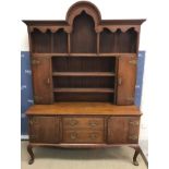 A 20th Century oak dresser in the 18th Century manner,