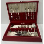 An eight place canteen of International Sterling Prelude pattern cutlery comprising table knives