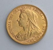 A Victorian full gold sovereign,