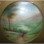 A pair of Paragon China porcelain plaques "Rydal Water" and "Derwent Water",