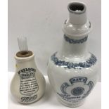 A rare "Maw's double valved earthenware inhaler by S Maw,