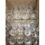 Three boxes of assorted drinking glasses