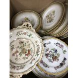 Three boxes of assorted china ware to include Royal Worcester and Coalport Indian Tree design