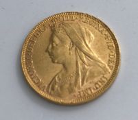 A Victorian full gold sovereign,