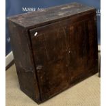 A Victorian oak revolving bookcase of typical form, 49 cm wide x 49 cm deep x 84 cm high,