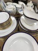 A collection of Spode "Consul Cobalt" dinner wares comprising fourteen dinner plates 10½ ",