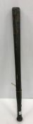 A William IV green painted wooden truncheon of extra length inscribed "WRIV" to top end 61 cm
