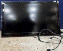 A Samsung model LE37C580J1K wall mounted television with 37" inch screen