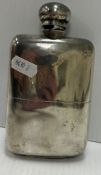 An Edwardian silver hip flask (by Goldsmiths & Silversmiths Company Ltd, London 1906), 8.