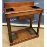 A late Victorian mahogany stick stand,