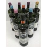 A collection of nine bottles of single malt Scotch whisky for the Scotch Malt Whisky Society