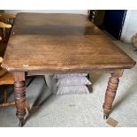 A Victorian walnut rectangular extending dining table,