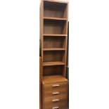 A cherry wood veneered bookcase by Porro Mobili,