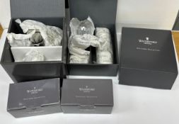 A collection of Waterford Crystal Nocturne Collection glassware including ship's decanter,