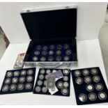 A collection of fifty-six various commemorative and other 50 pence coins including eleven various