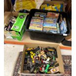 Five boxes containing a large collection of model cars to include Corgi Solido A Century of Cars