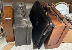 A vintage leather filing case,
