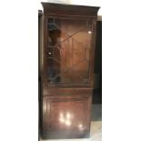 A mahogany bookcase cabinet in the Georgian style,