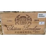 One case (twelve bottles) Chateau Bonalgue Pomerol 2014 (OWC)